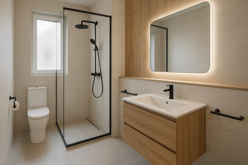 Moderno stilski uređeno kupatilo