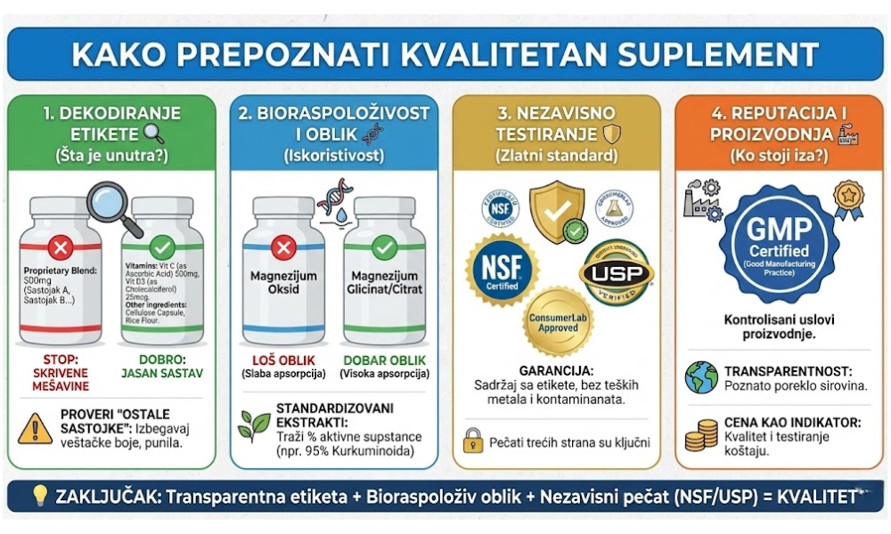 Kako prepoznati kvalitetan suplement